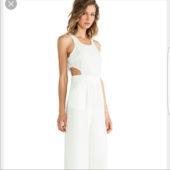 white jumpsuit with cutouts